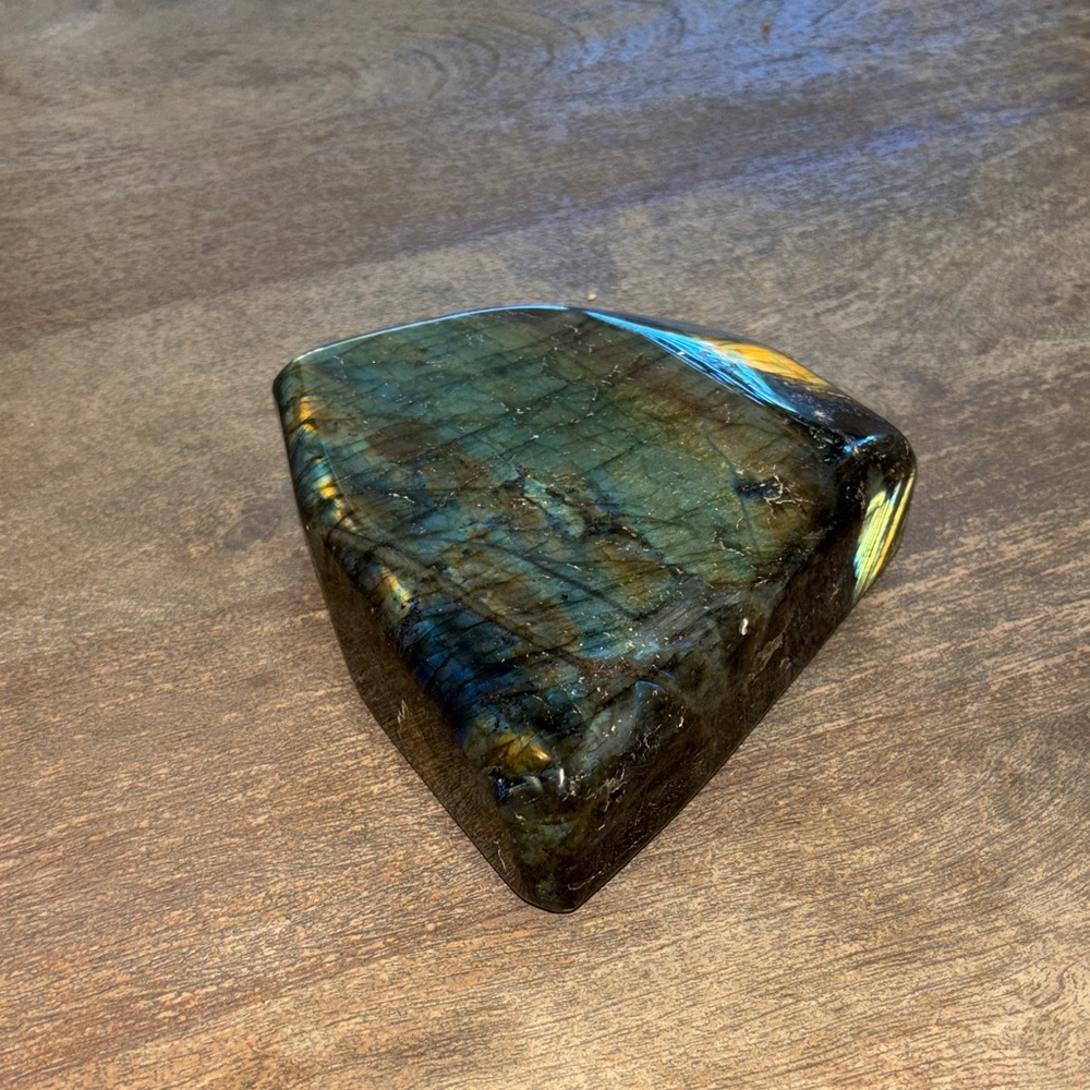 Large Polished Labradorite Stone 6x5 and 2 inches thick!